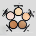 5color double layer pressed powder Monochrome concealer Exquisite pressed powder Flour puff with mirror Matte Pressed Powder